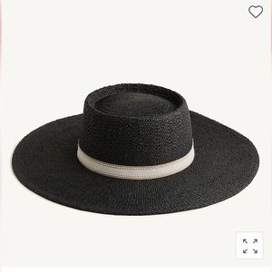 J Crew Contoured l-Crown Straw Boat Hat, NWT